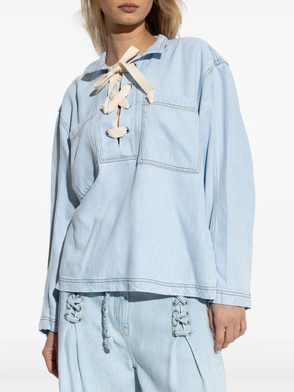 MUNTHE Fuxalima blouse Blauw