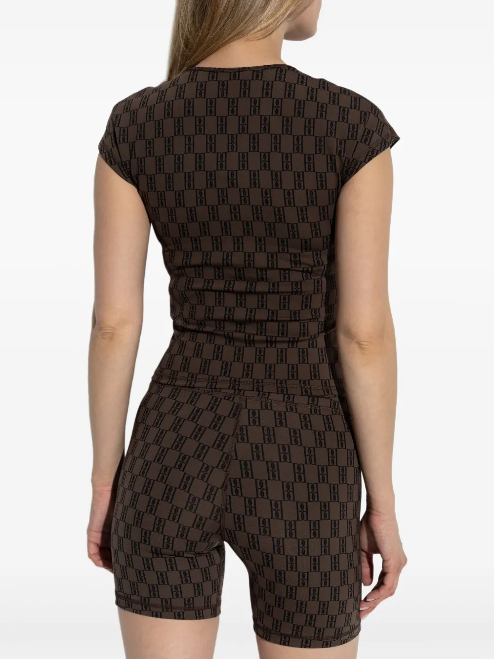 By Malene Birger Venazia top met patroon Bruin