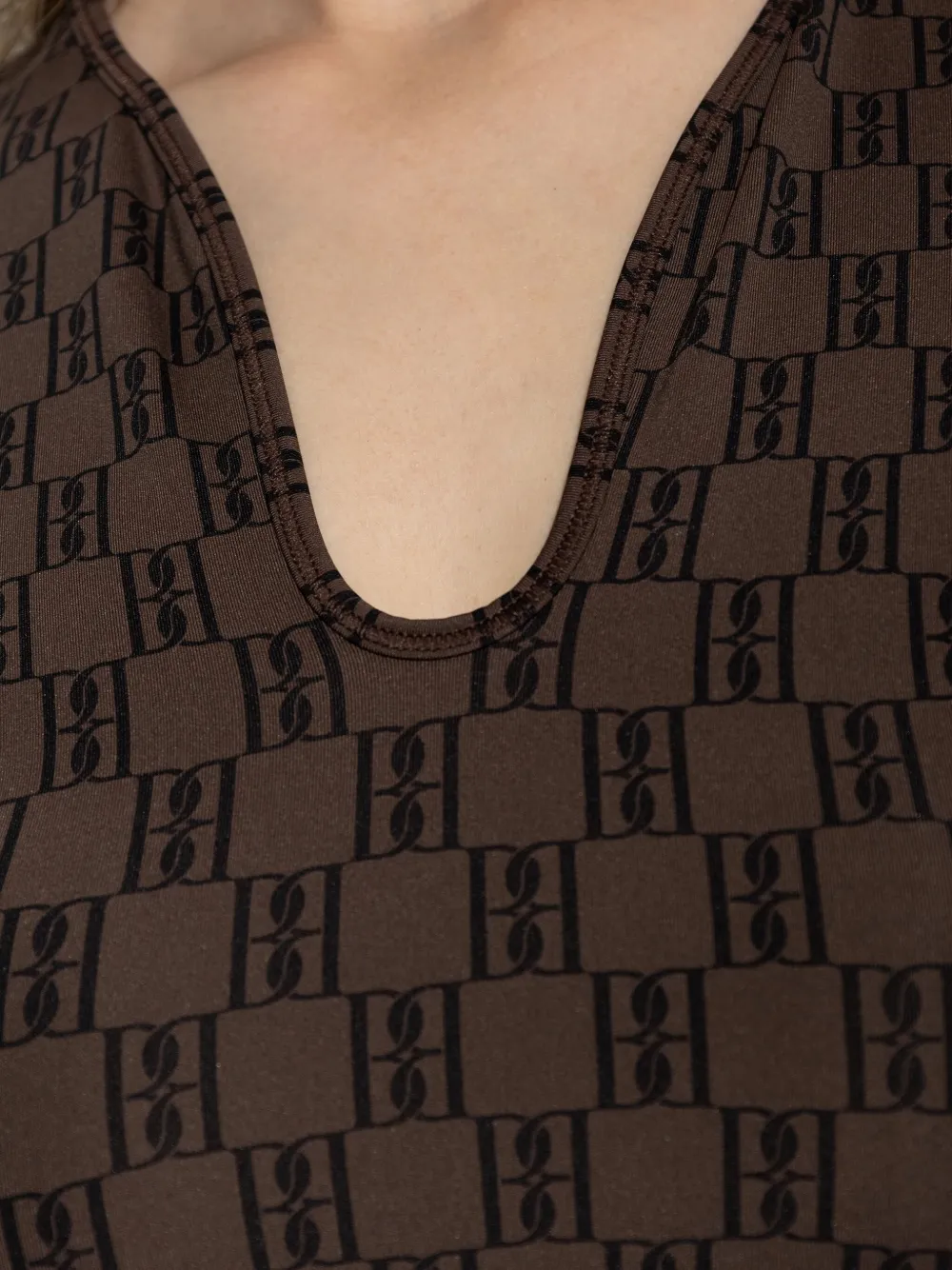 By Malene Birger Venazia top met patroon Bruin