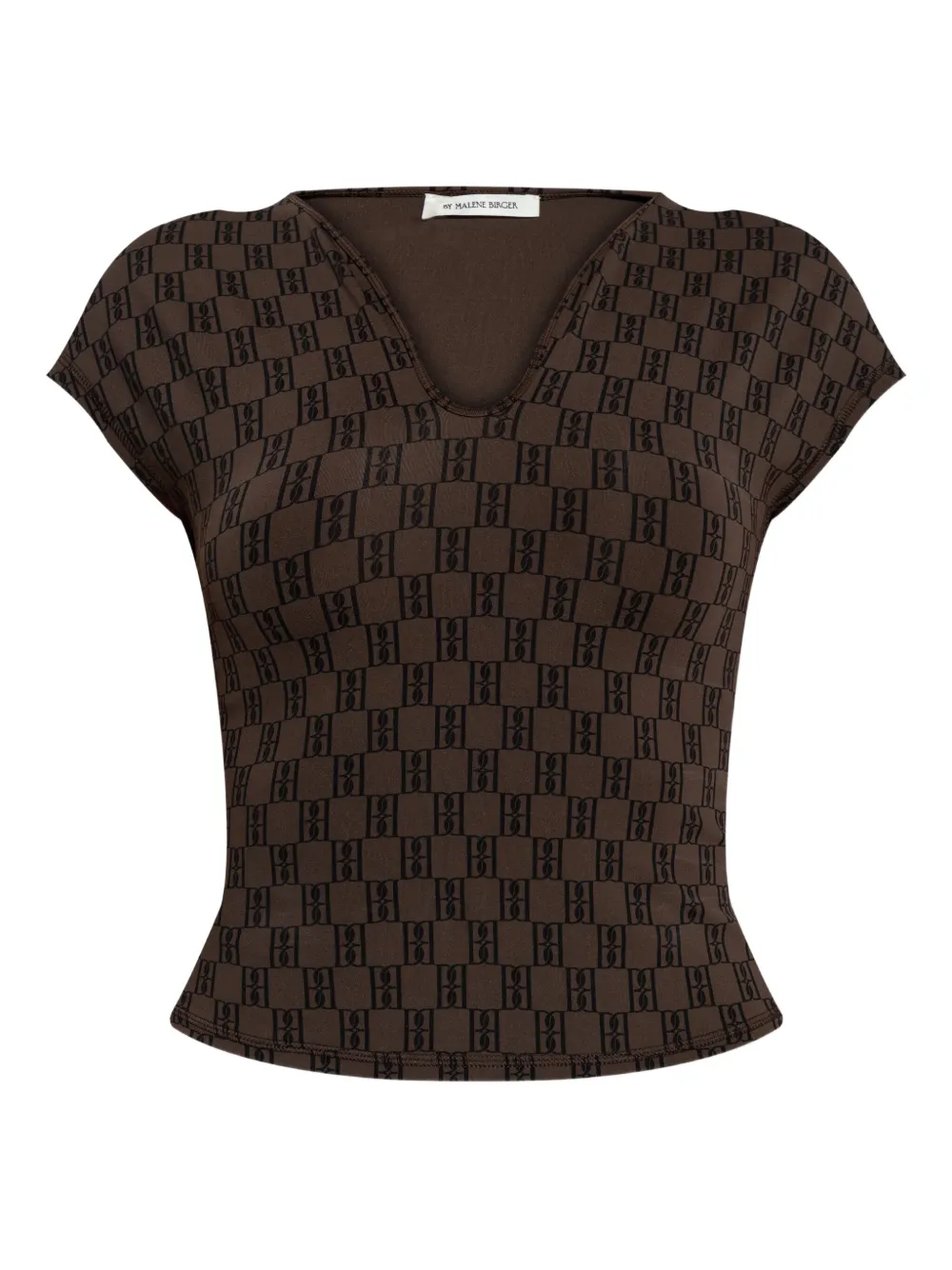 By Malene Birger Venazia top met patroon Bruin
