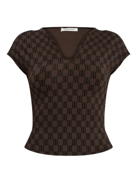 By Malene Birger توب 'فينازيا' منقوش
