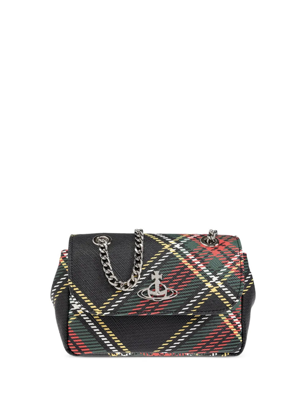 Orb-plaque cross body bag