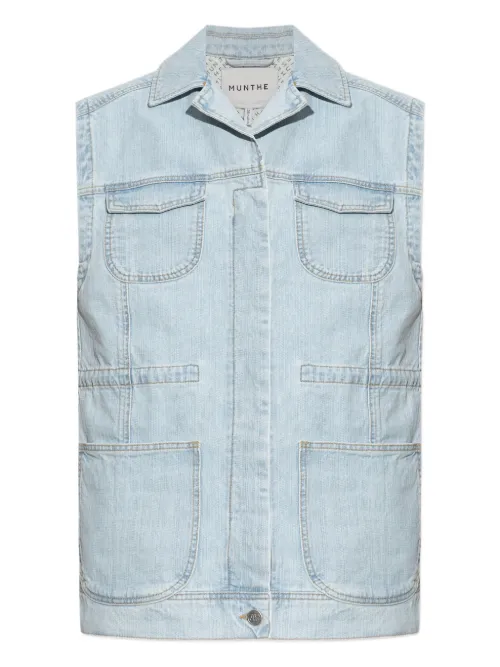 MUNTHE gilet en jean - Bleu - MUNTHE - Modalova