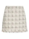 MUNTHE frayed tweed mini skirt - Neutrals