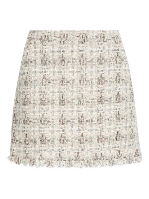 MUNTHE frayed tweed mini skirt
