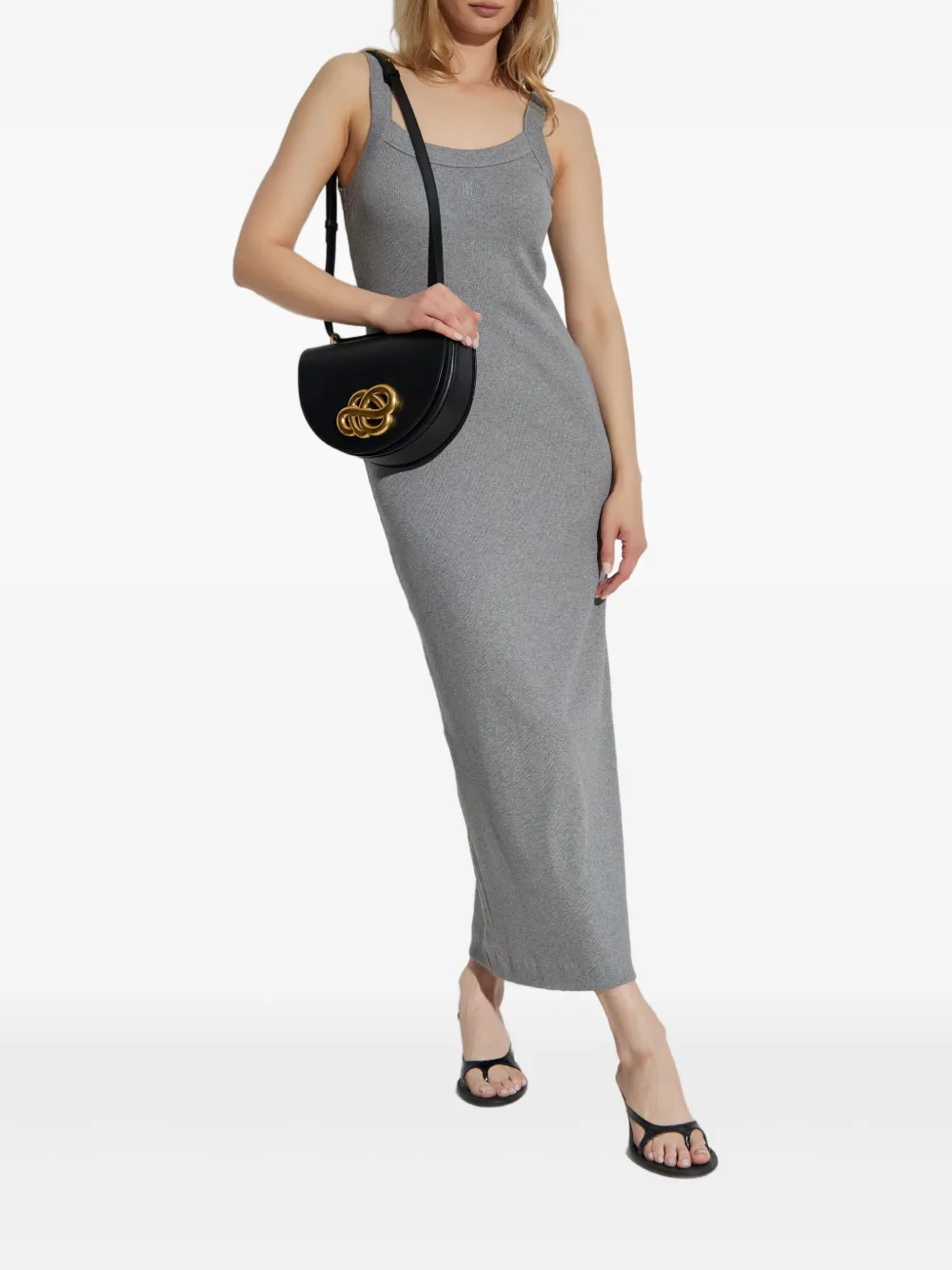 By Malene Birger Lio mouwloze geribbelde maxi-jurk - Grijs