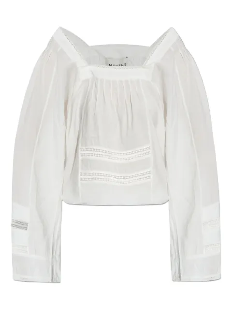 MUNTHE square-neck pleated blouse