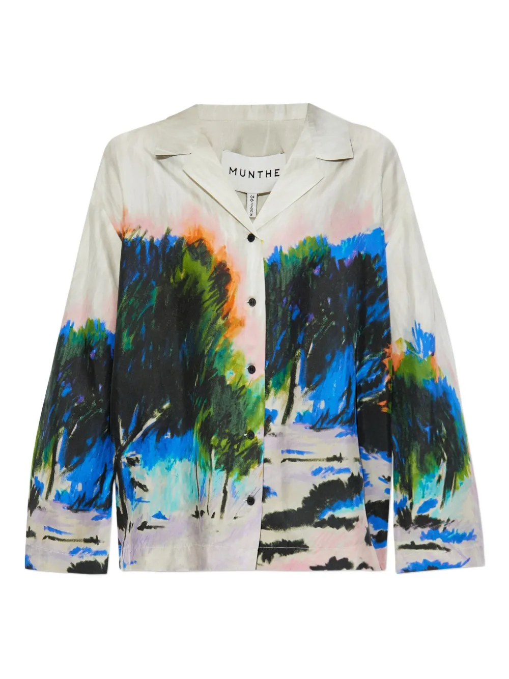 MUNTHE painted silk shirt - グレー MUNTHE painted silk shirt - グレー