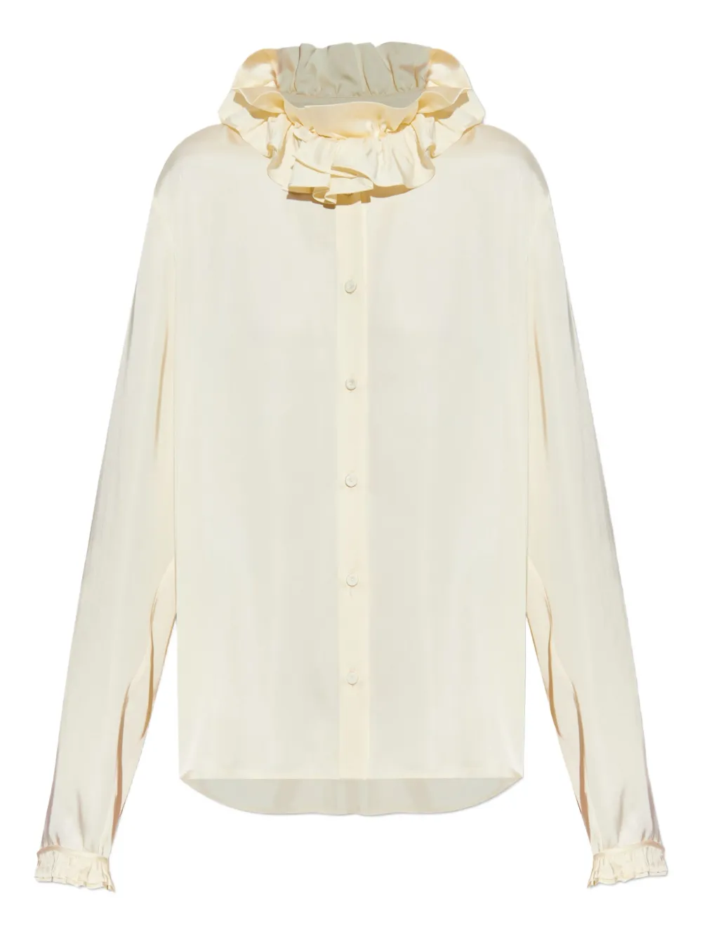 Jil Sander Blouse met ruches Geel