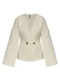By Malene Birger Tinley double-breasted bell-sleeve blazer - White