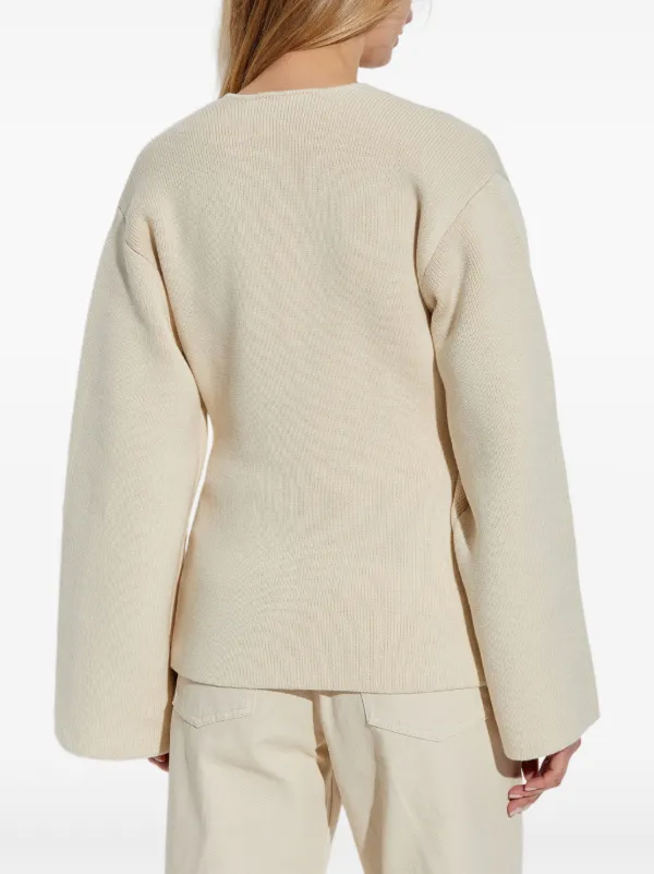 By Malene Birger Tinley double-breasted bell-sleeve Blazer White  FARFETCH IN