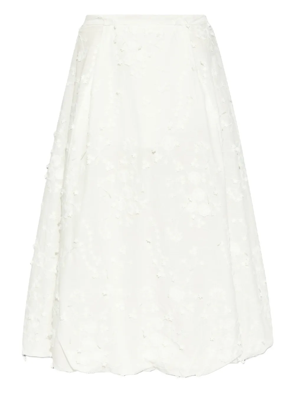 MUNTHE falda midi Fiamma con bordado floral | blanco | Image 1