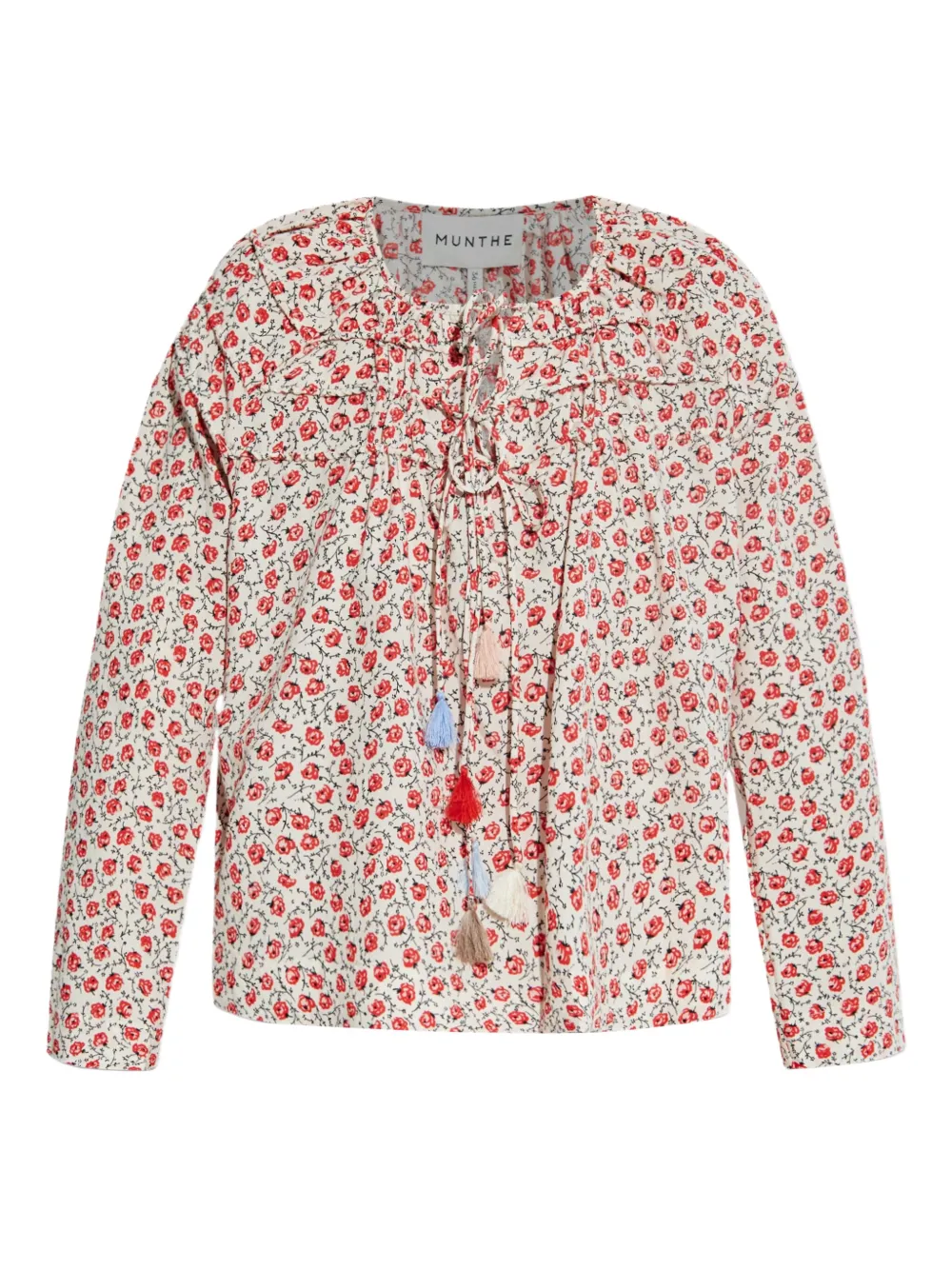 MUNTHE floral-print blouse | Red | Image 1
