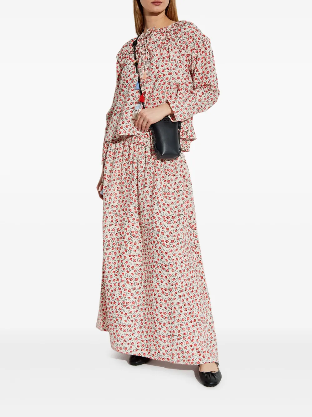 MUNTHE Shirt met bloemenprint - Rood