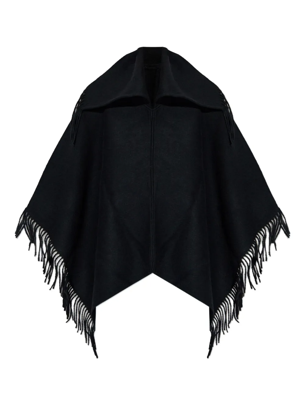 By Malene Birger fringed wool cape coat - ブラック By Malene Birger fringed wool cape coat - ブラック