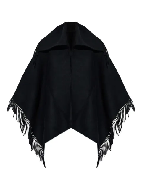 By Malene Birger fringed wool cape coat