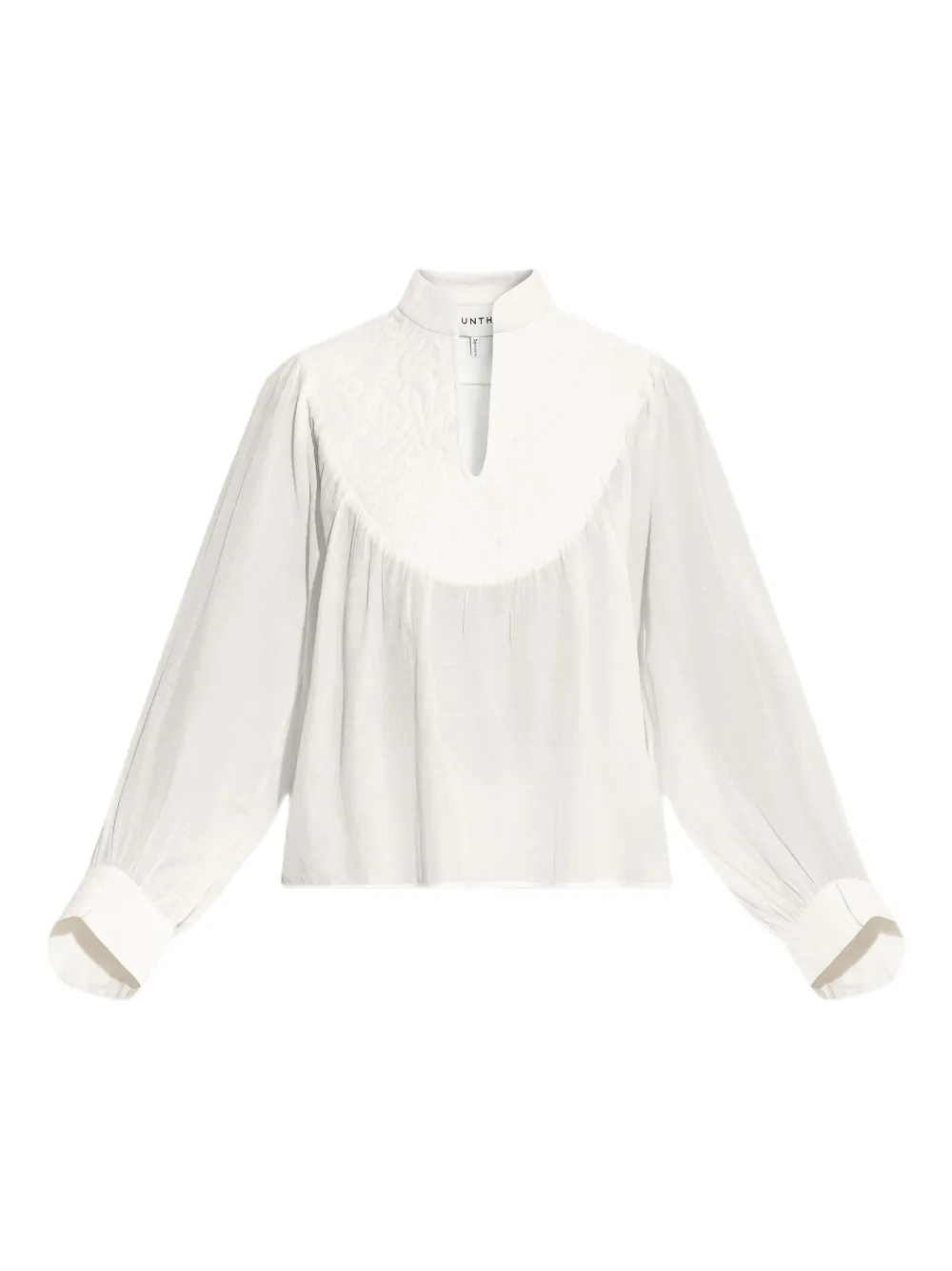 MUNTHE embroidered yoke blouse | White | Image 1