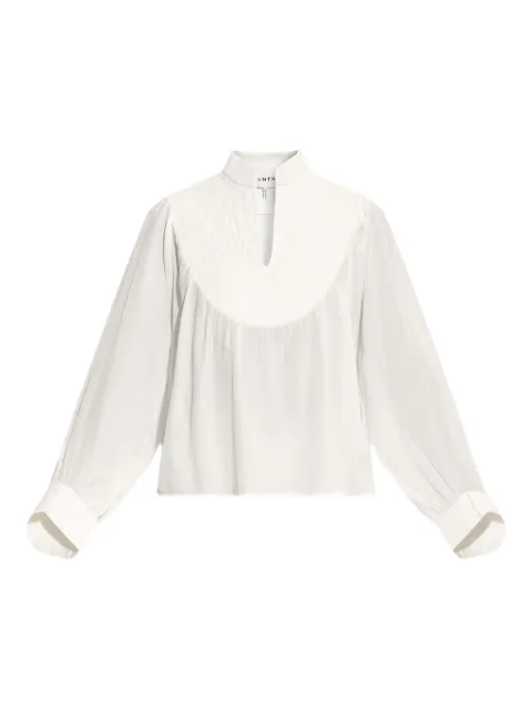 MUNTHE embroidered yoke blouse