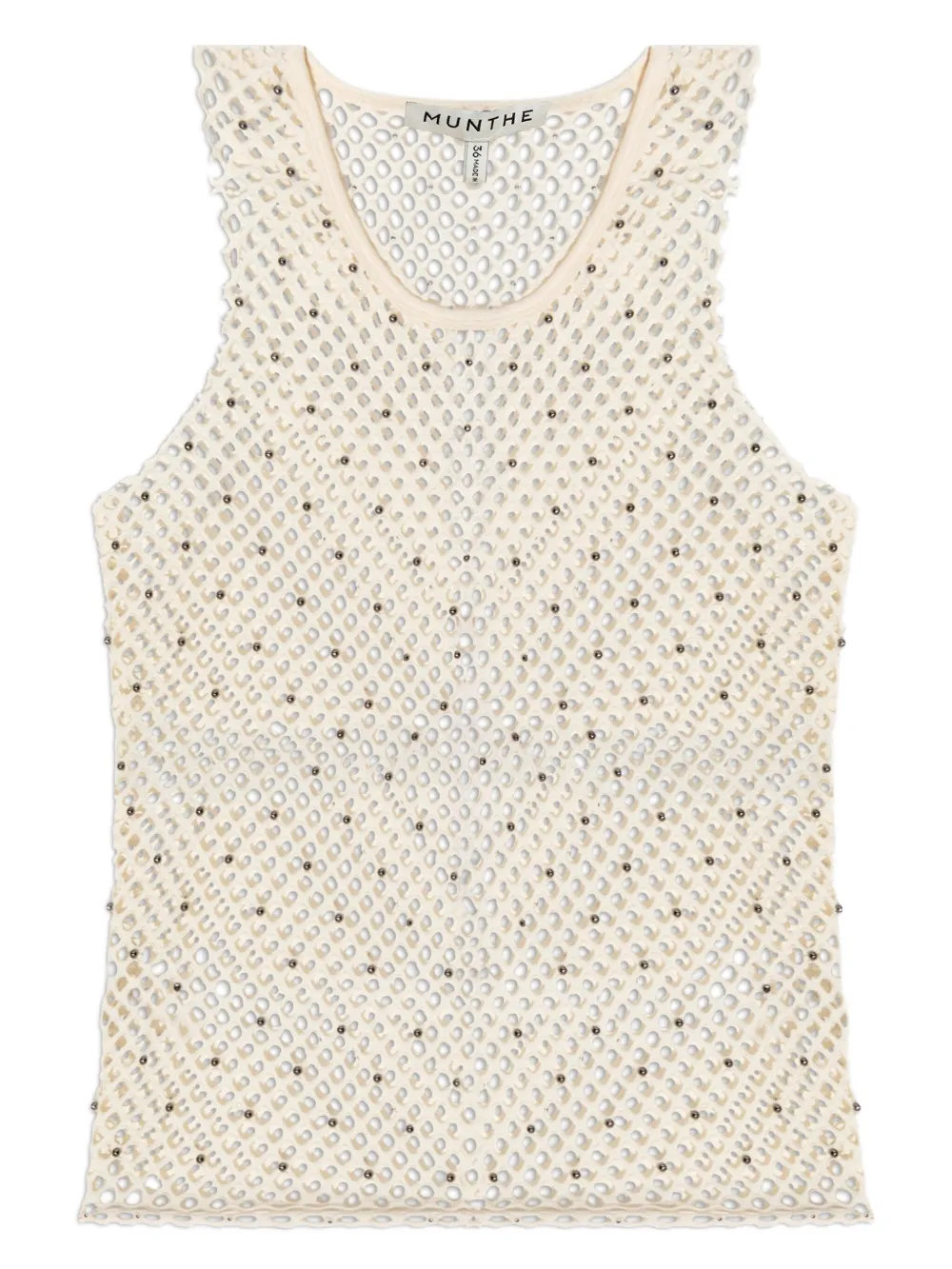 MUNTHE top Farlie con apliques de mostacilla | blanco | Image 1