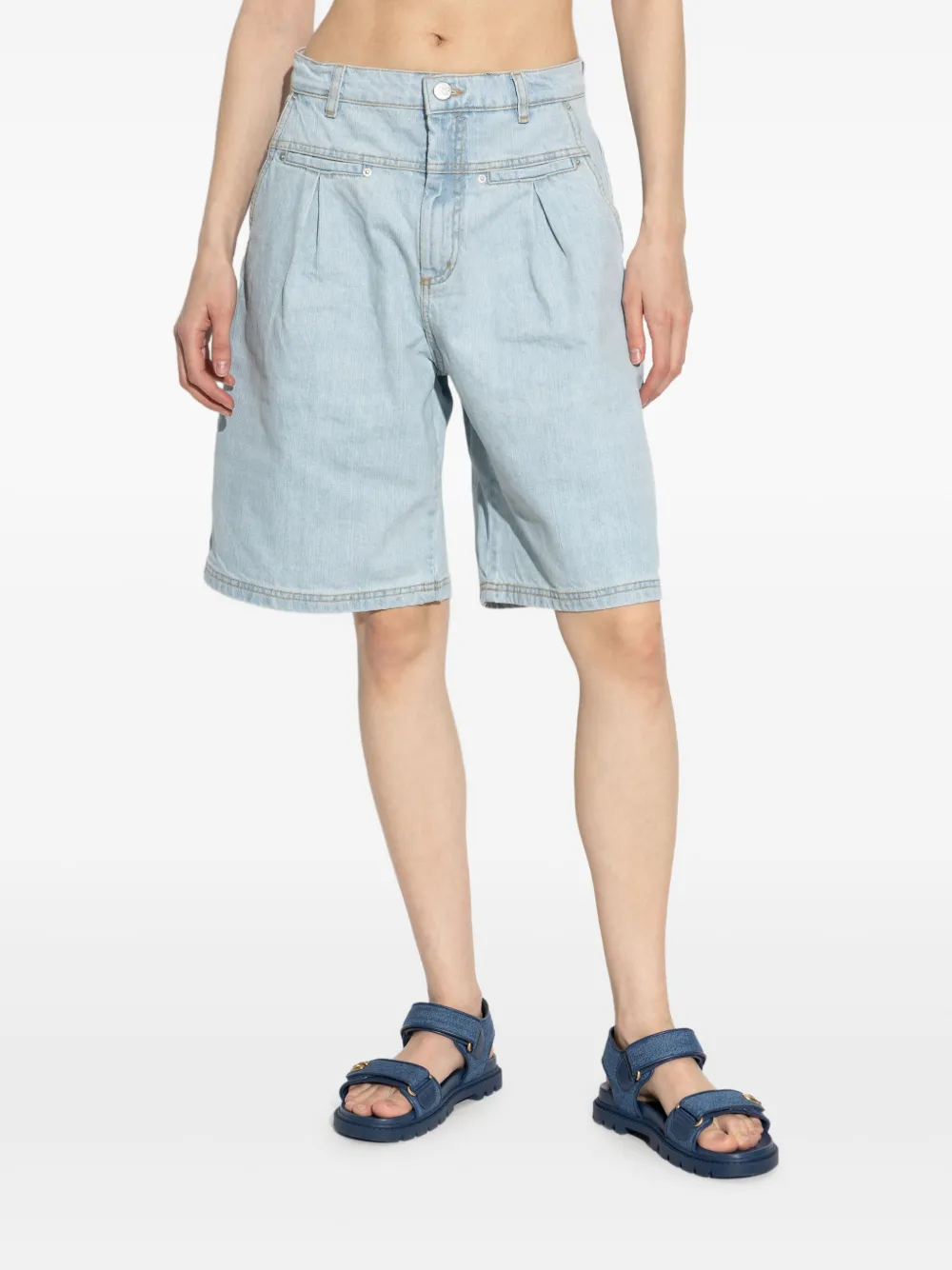 MUNTHE High waist shorts Blauw