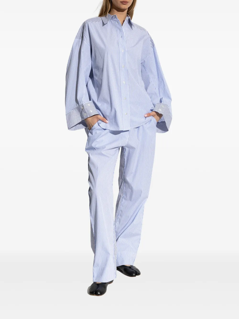MUNTHE Gestreept blouse - Blauw
