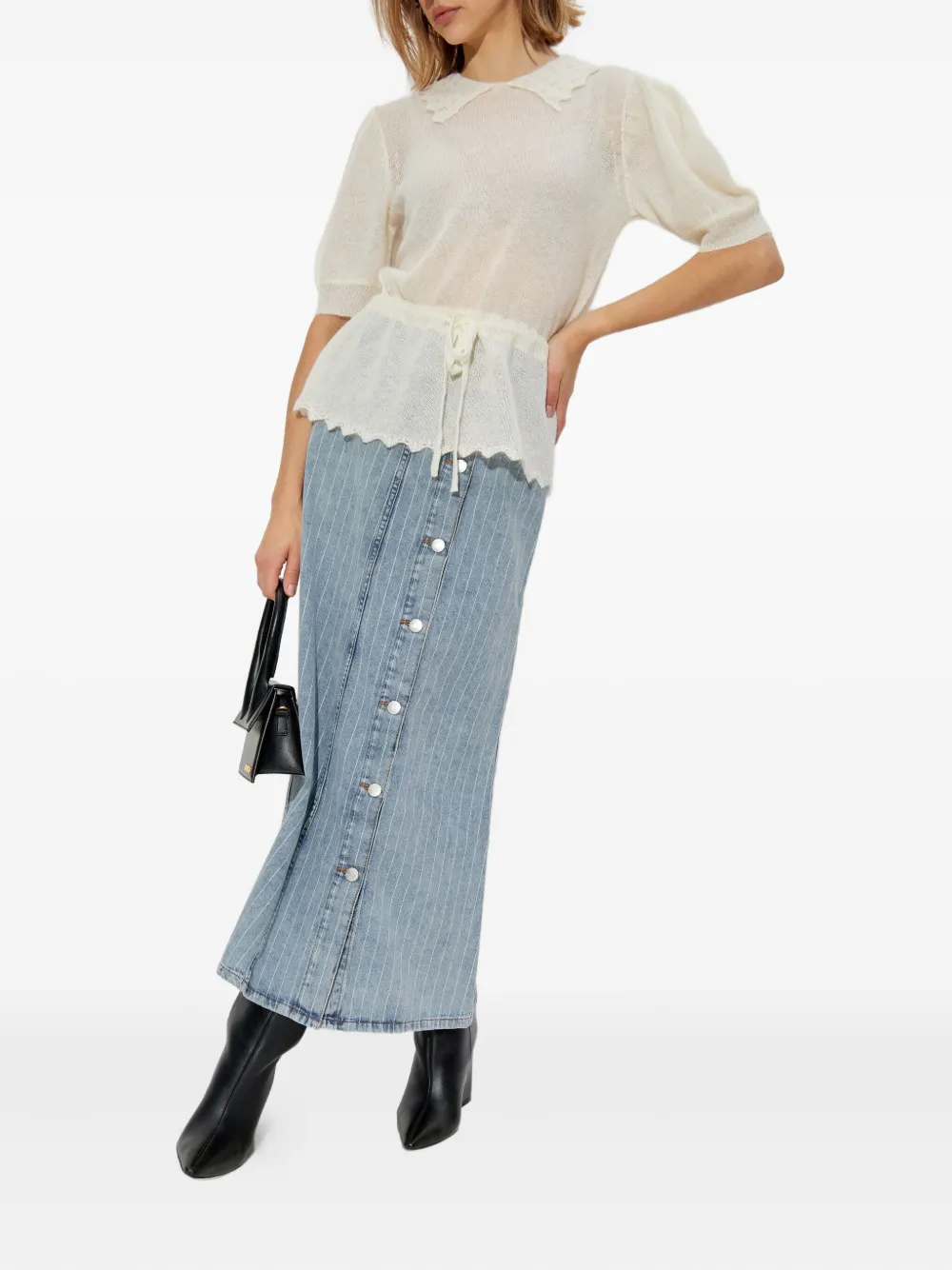 MUNTHE button-down denim skirt | A-Line Skirts | Image 2