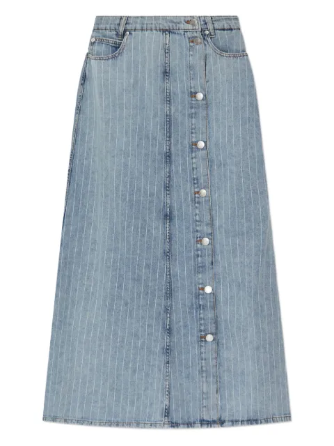 MUNTHE button-down denim skirt