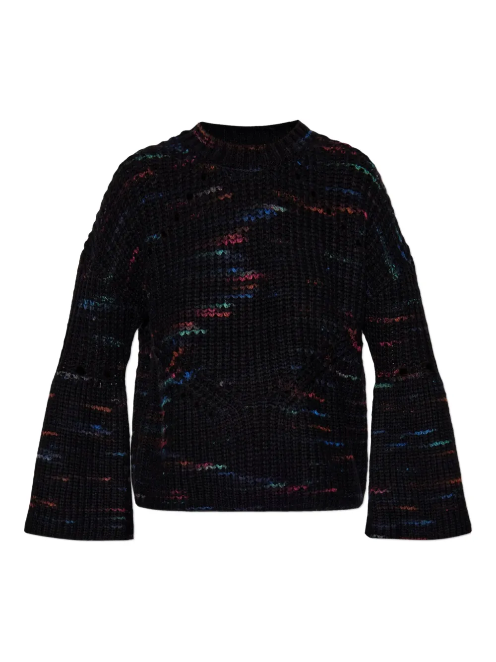 textured mélange-effect sweater