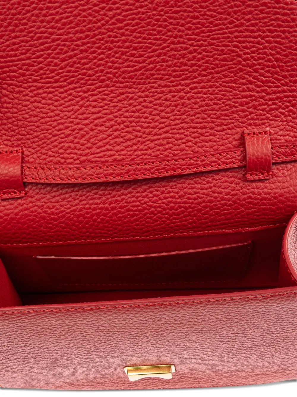 By Malene Birger Ramil leren shopper met textuur Rood