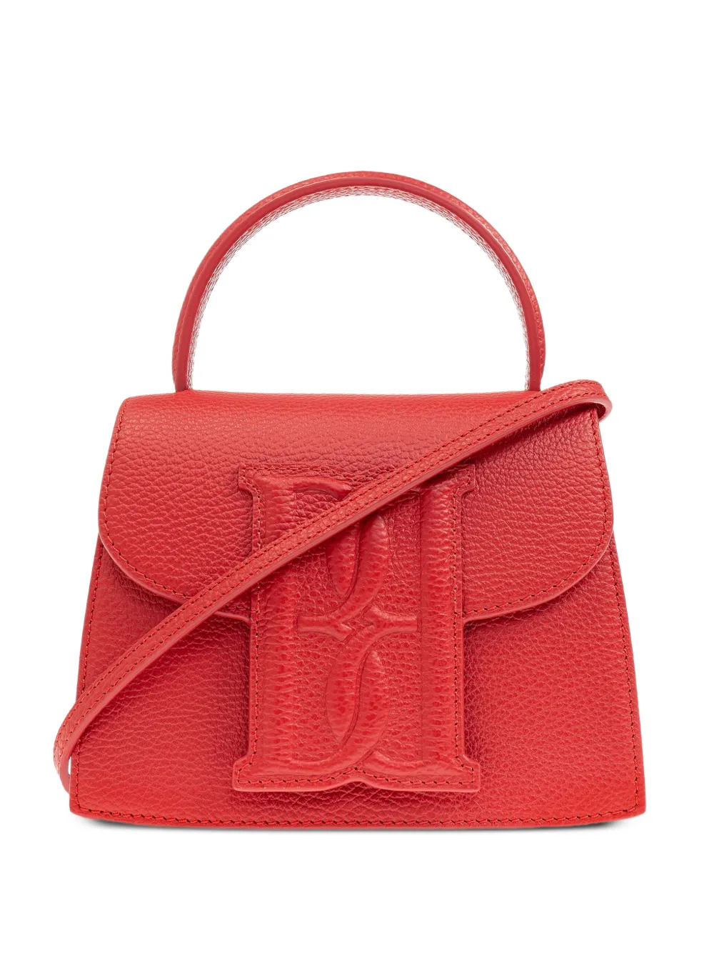 By Malene Birger Ramil leren shopper met textuur Rood