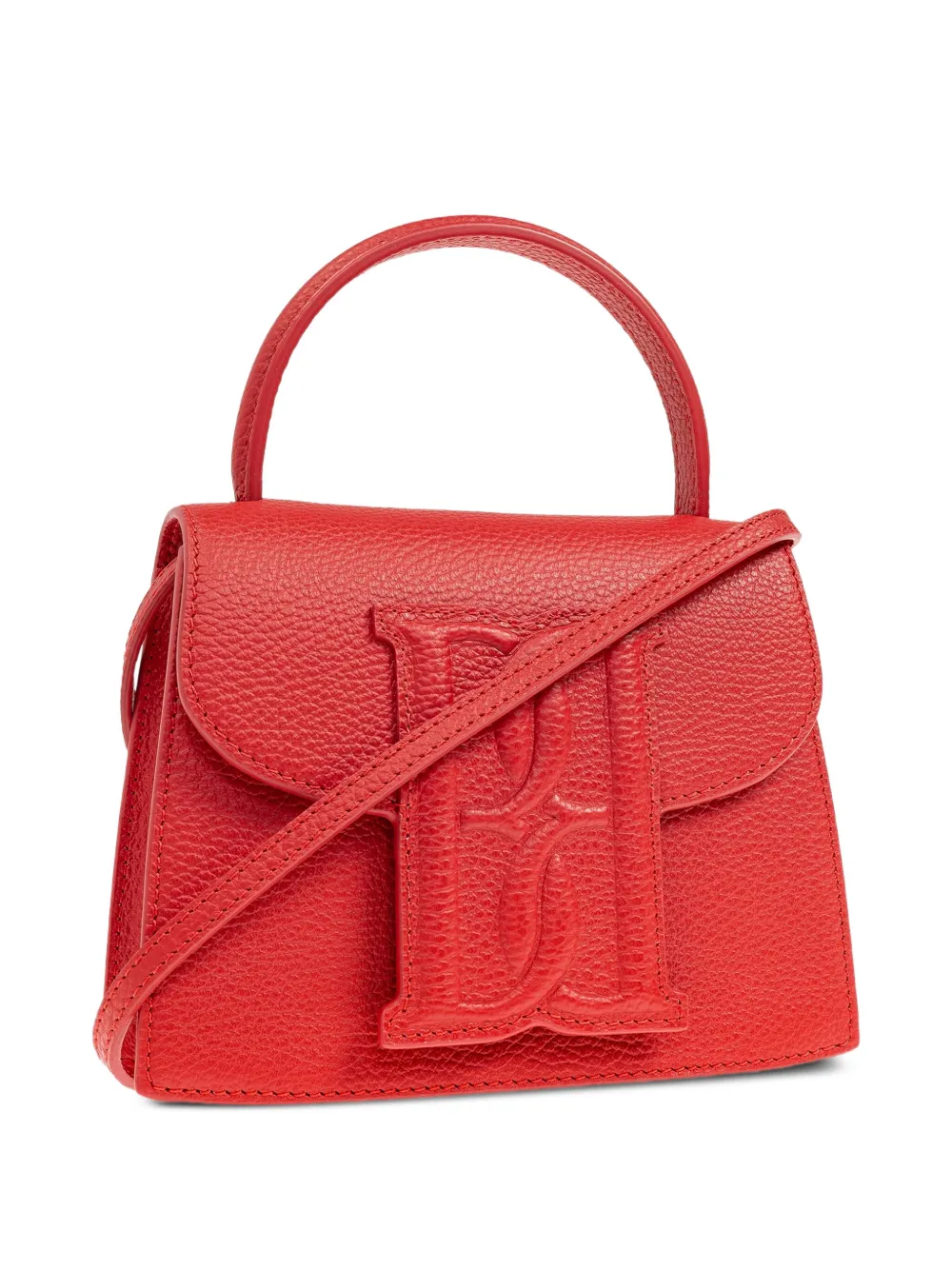 By Malene Birger Ramil leren shopper met textuur Rood