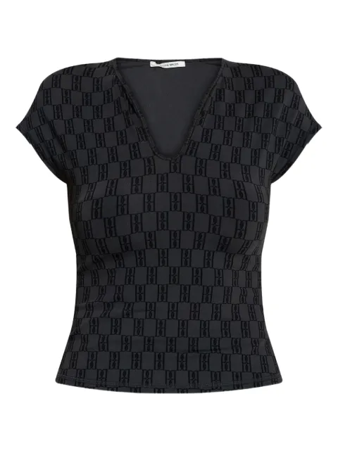 By Malene Birger 베나지아 모노그램 패턴 V넥 탑