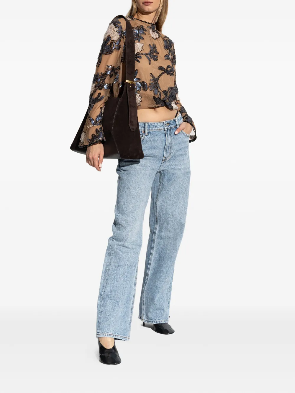 MUNTHE sequin-embellished floral blouse | Blusas | Image 2