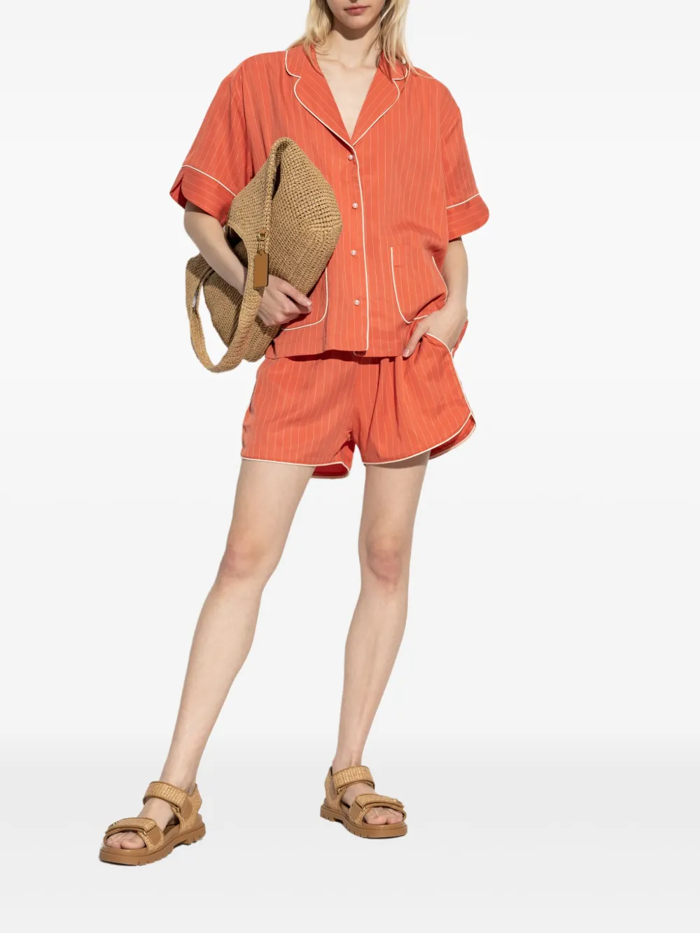 MUNTHE Blouse met korte mouwen - Oranje