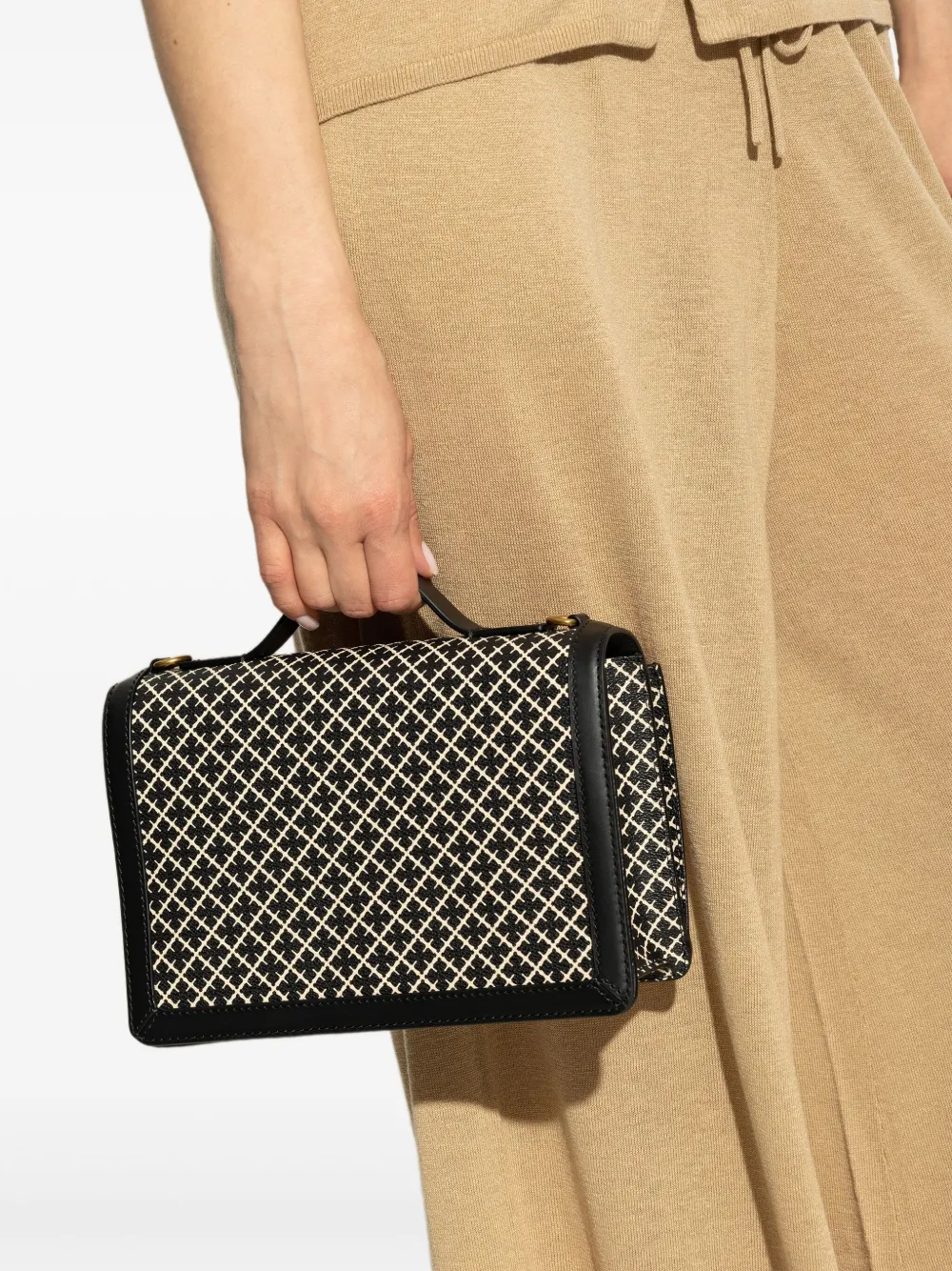 By Malene Birger Loenna shopper met geometrisch patroon - Zwart