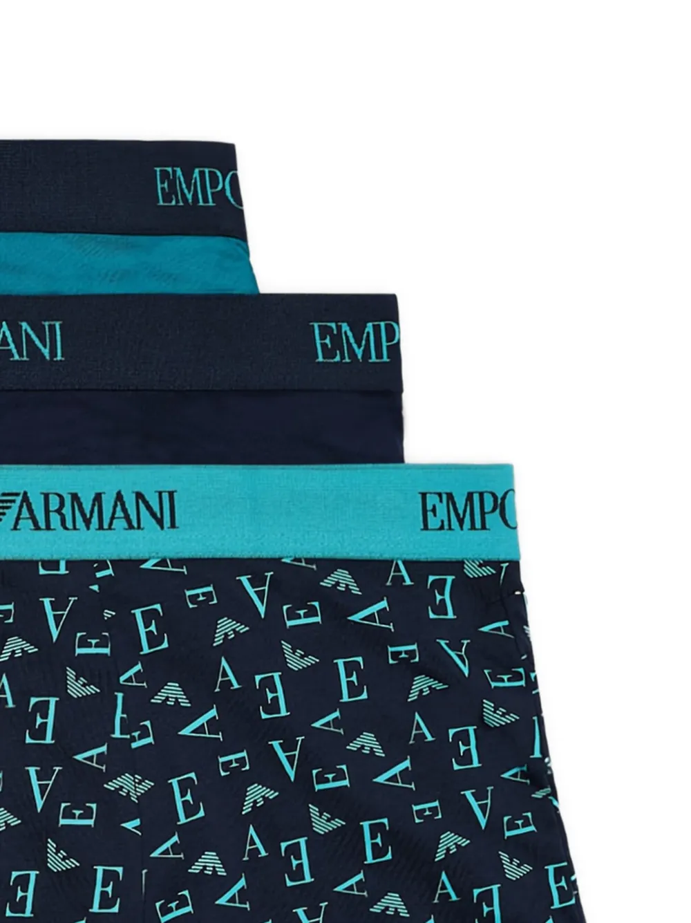 Emporio Armani logo-waistband patterned boxers (pack of three) | Image 2