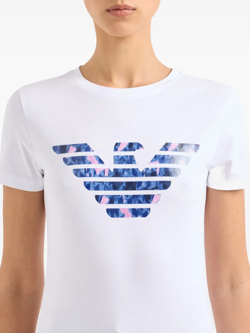 Emporio Armani T-shirt met adelaar print Wit