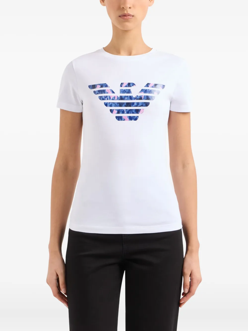 Emporio Armani T-shirt met adelaar print Wit