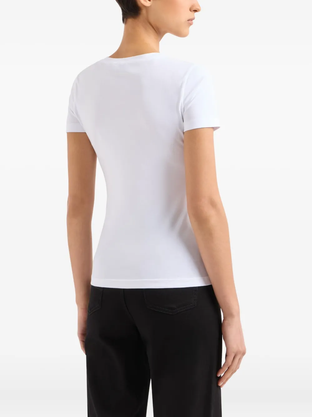 Emporio Armani T-shirt met adelaar print Wit