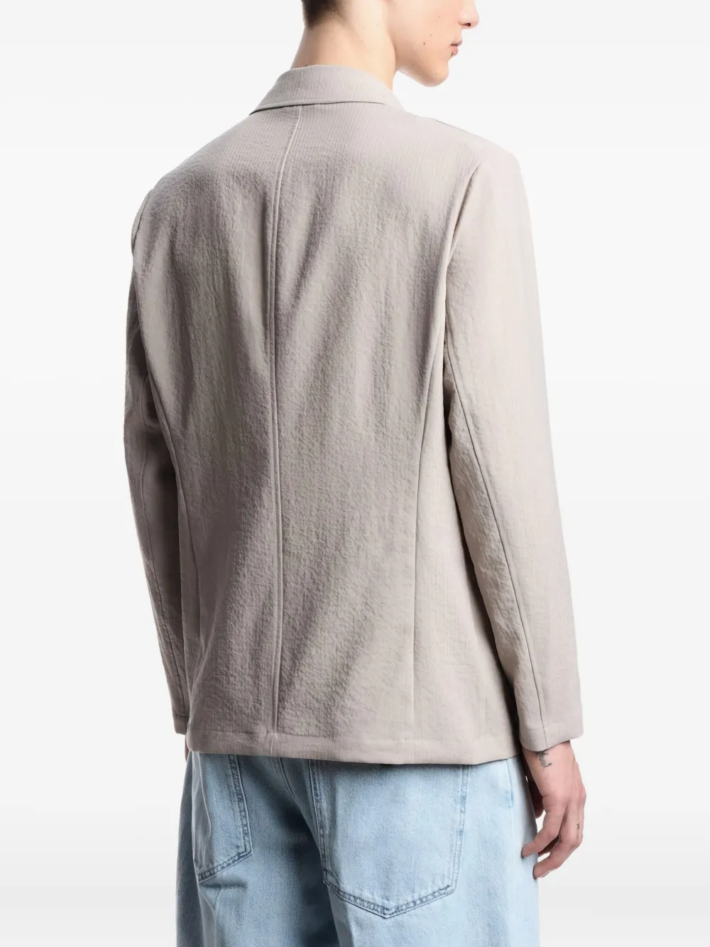 Emporio Armani Blazer met enkele rij knopen Beige