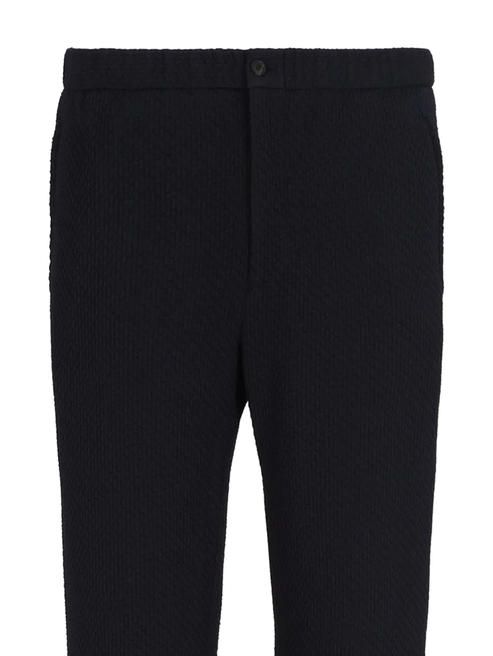 Emporio Armani textured weave trousers - Blauw