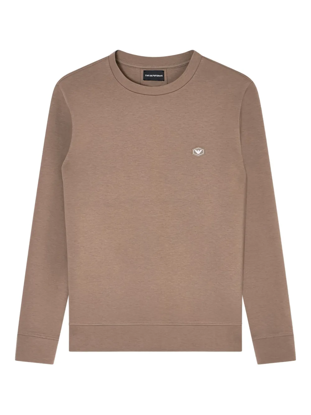 Emporio Armani logo crew-neck sweatshirt - Marrone