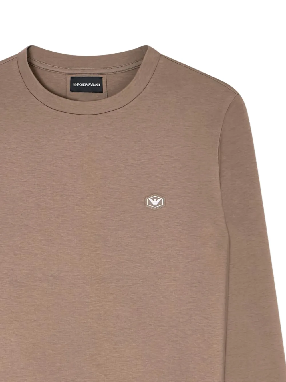 Emporio Armani logo crew-neck sweatshirt - Bruin