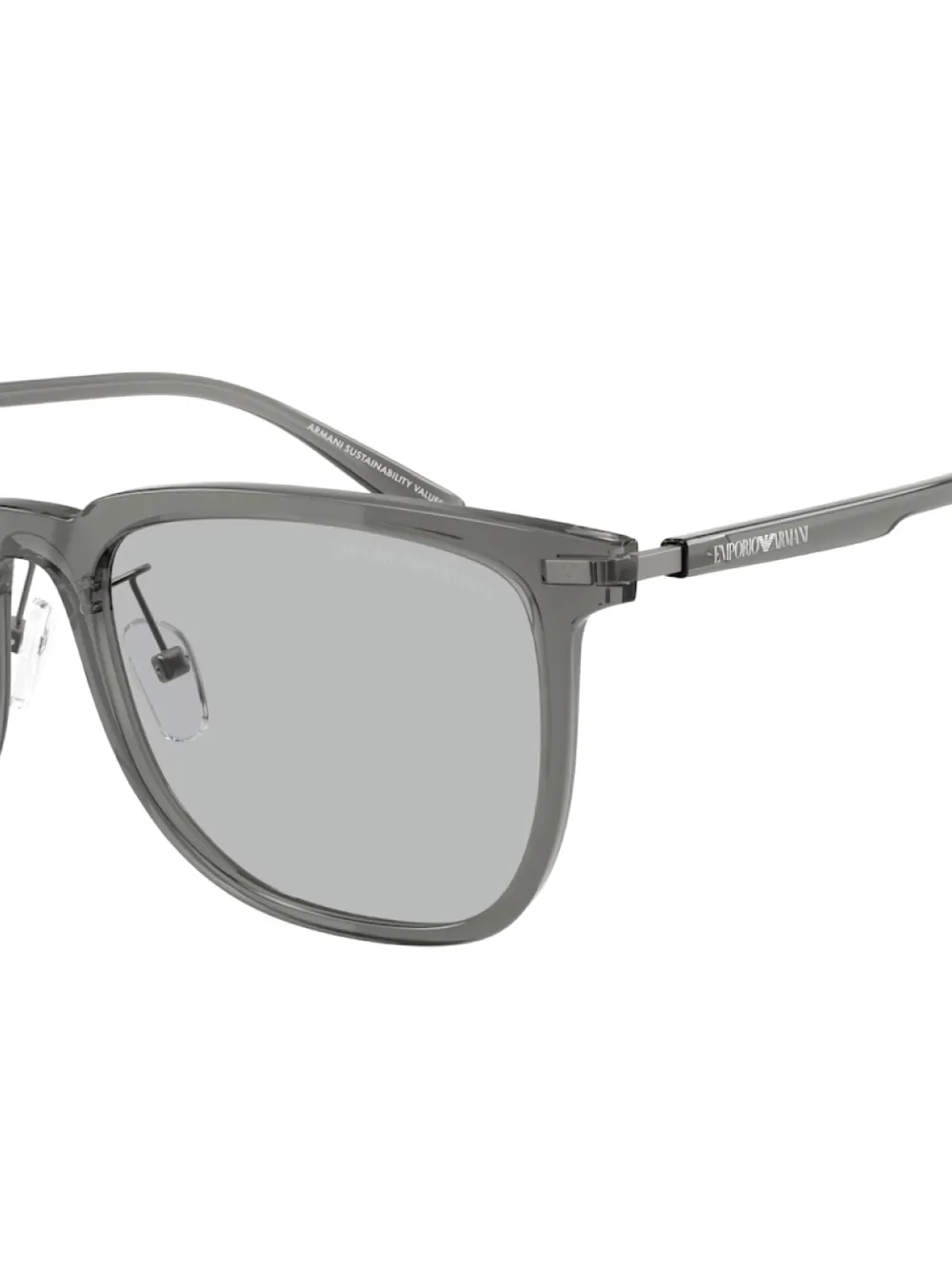 Emporio Armani Zonnebril met vierkant montuur - Grijs