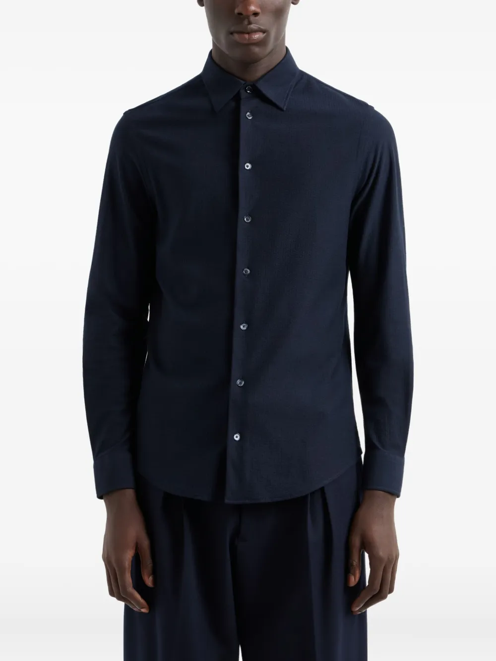 Emporio Armani Overhemd Blauw