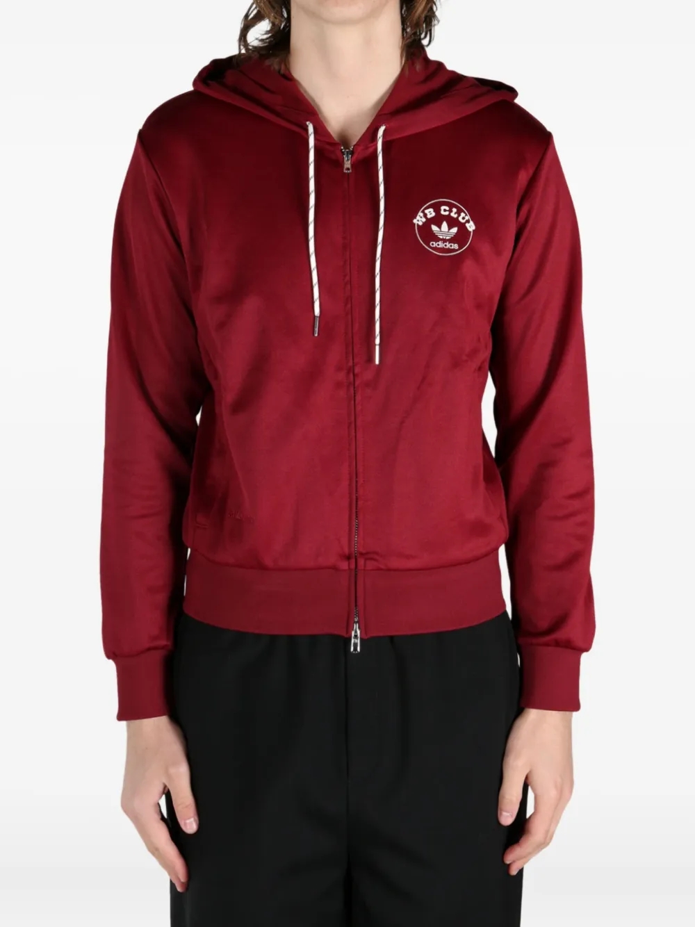 adidas hoodie met rits Rood
