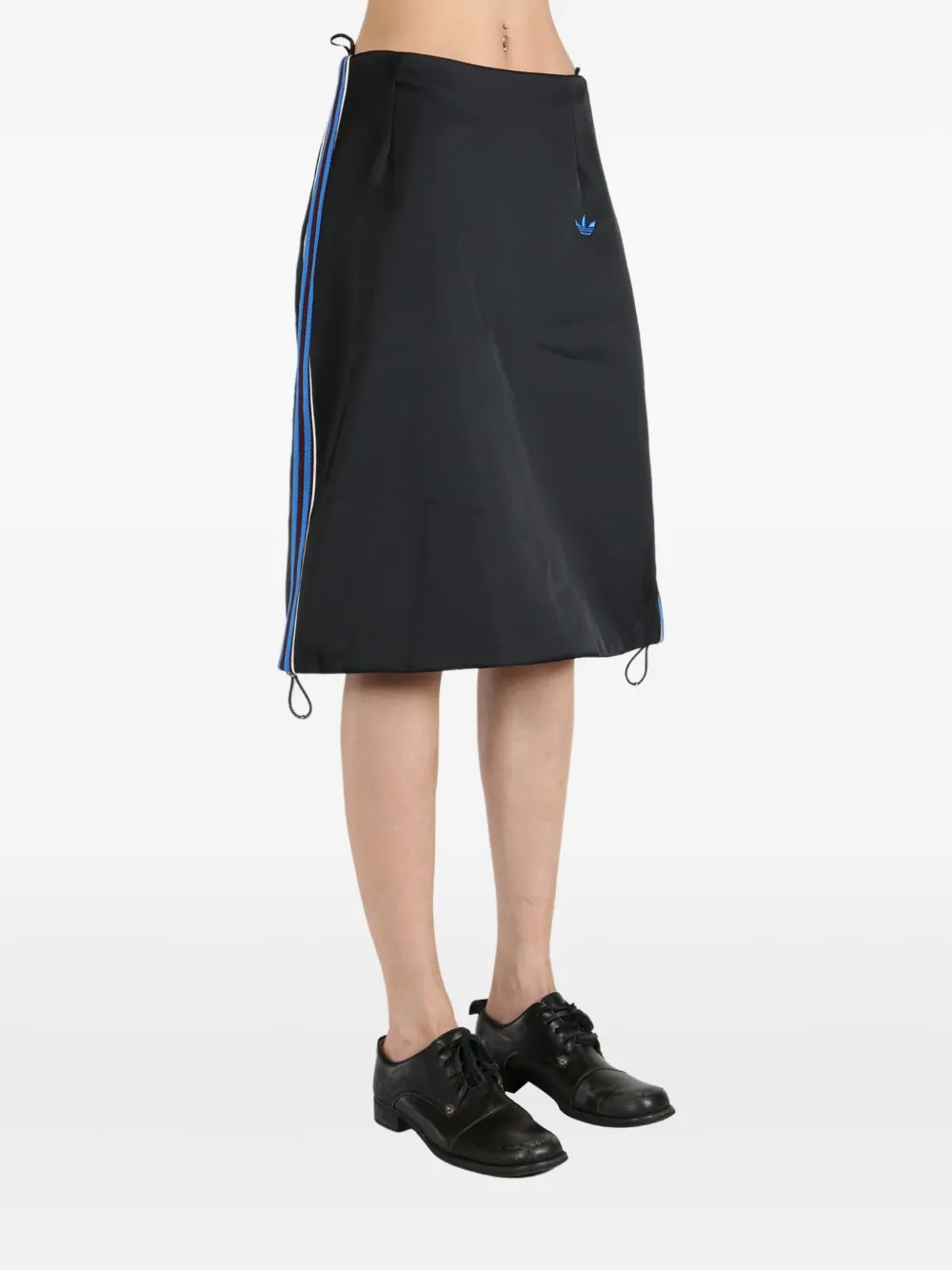 adidas Satijnen rok met gestreepte details Zwart