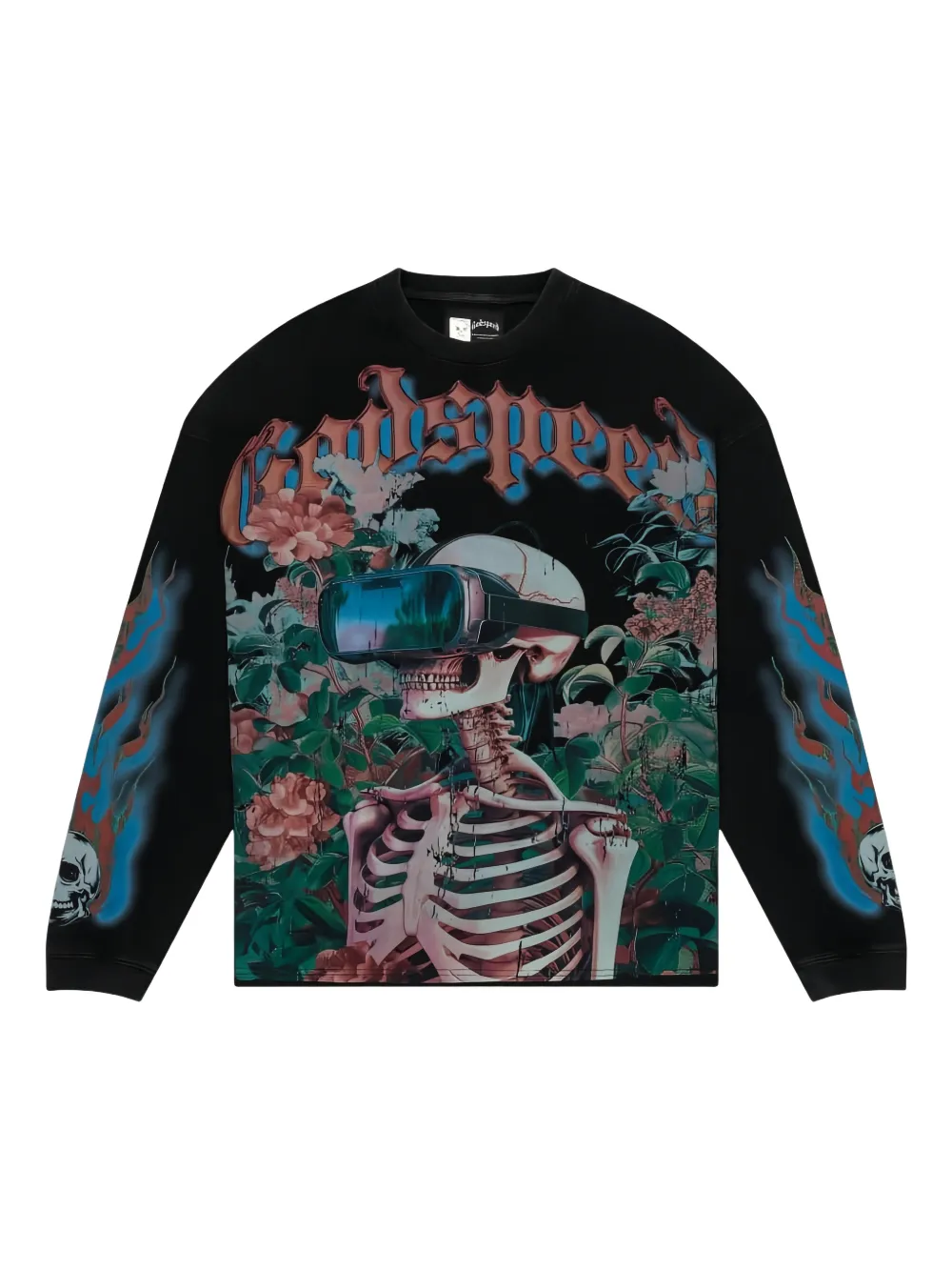 GODSPEED Vision Flowers graphic-print T-shirt - Nero