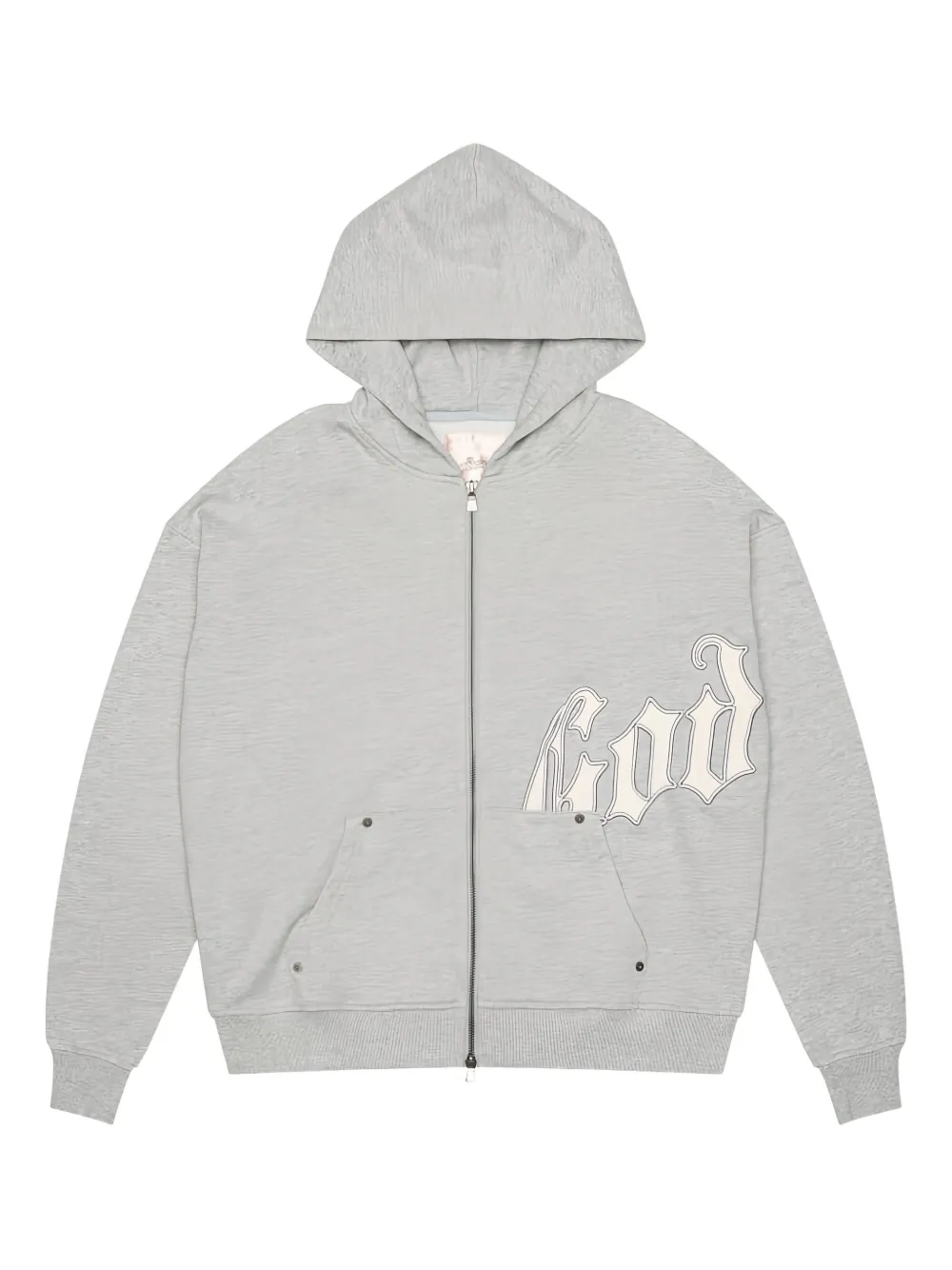 GODSPEED OG Logo V2 zip-up hoodie | Grey | Image 1