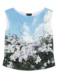 agnès b. floral-print top - Blue